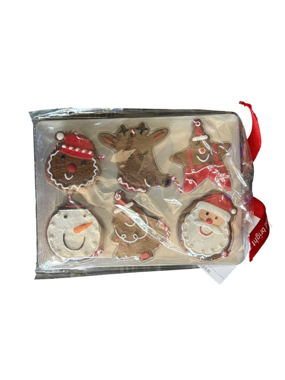 Hallmark Christmas Gingerbread Scented Ornaments Set of 6 With Ribbon holiday